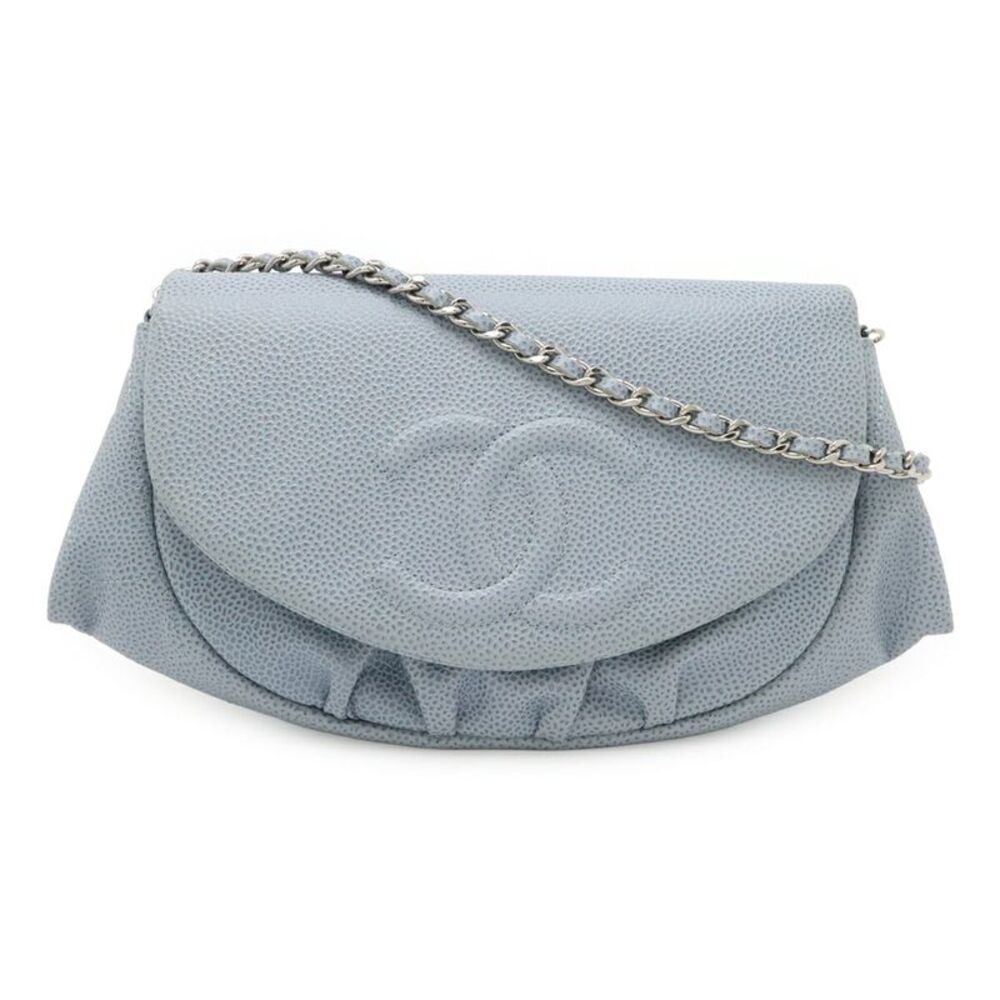 Chanel Half Moon Caviar Chain Wallet Bag